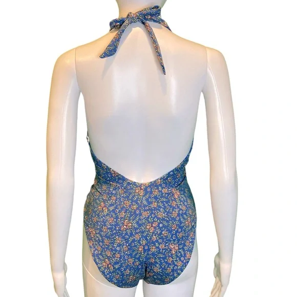 NWT Veronica Beard Salis Swimsuit Nottingham Blue One Piece Swimsuit - Sz M